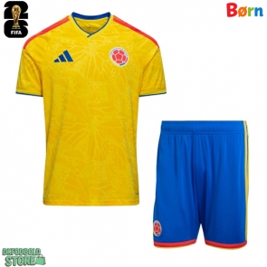 Colombia Replika Babytøj Hjemmebanesæt Børn VM 2026 Kortærmet (+ Korte bukser)